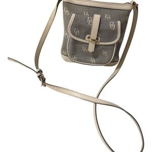 Dooney & Bourke gray and white Crossbody Bag